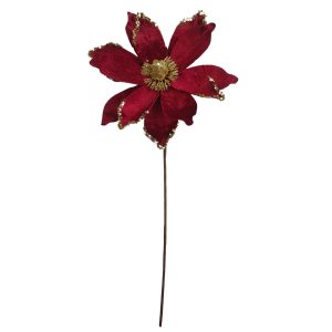 Magnolia Guinda Dorado Con Lentejuelas