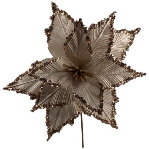 Poinsettia Beige Lentejuelas Texturado