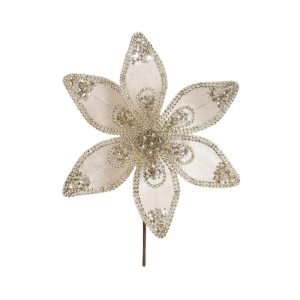 Poinsettia Champagne Lentejuelas