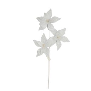 Poinsettia X3 Blanca Escarchada