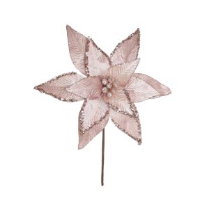 Poinsettia Rosado Lentejuelas