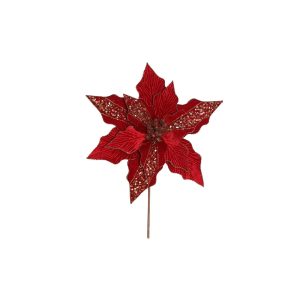 Poinsettia Roja Lentejuelas