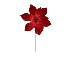 Poinsettia Roja Gamuzada