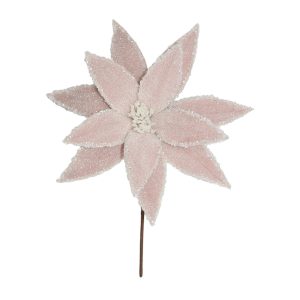 Poinsettia Lentejuelas Rosado Claro Y Blanco