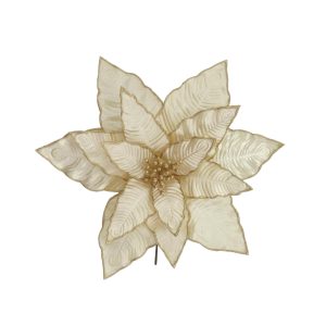 Poinsettia Maiz Borde Dorado Grande