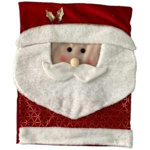 Forro De Silla Diseño Papa Nuel Rojo