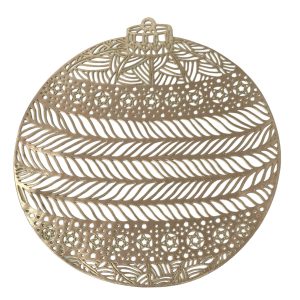Individual Redondo Dorado Diseño Esfera