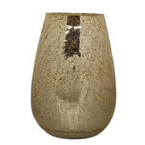 Florero De Vidrio Con Diseño Craquelado