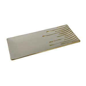 Bandeja Rectangular Con Detalles Dorados