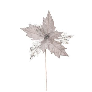 Poinsettia Plateada Calada