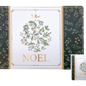 Juego De Individuales Con Posavasos Diseño Hojas  8Pzas