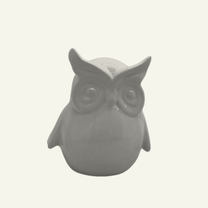Gufo Lucente – Figura Decorativa de Búho en Cerámica