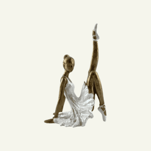 Eleganza in Movimento – Escultura Decorativa de Bailarina en Pose Artística