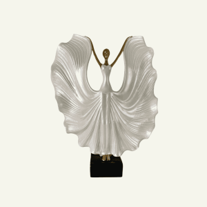 Vento Dorato – Escultura Decorativa de Bailarina en Movimiento