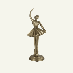 Grazia Dorata – Escultura Decorativa de Bailarina Clásica en Pose de Gracia