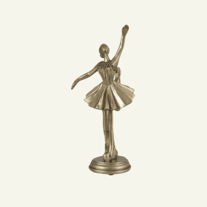 Danzatrice Dorata – Escultura Decorativa de Bailarina Clásica