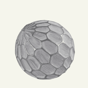 Esfera Decorativa “Sfera di Scaglie” – Textura Celular Plateada 10.5x10.2x10cm