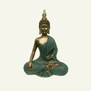 Buddha Serenità – Estatua Decorativa en Resina Color Turquesa