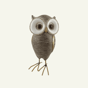 Notte Saggia – Búho Decorativo con Detalles Dorados