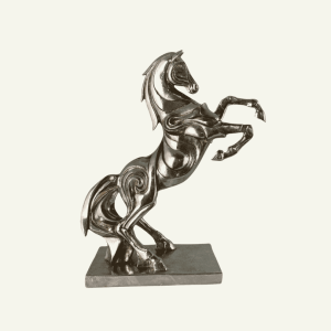 Cavallo Infinito – Escultura Decorativa de Caballo con Líneas Abstractas
