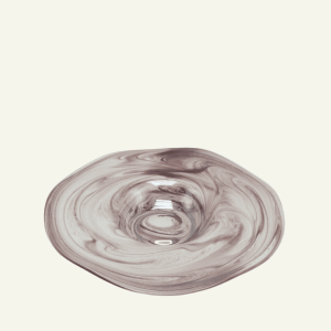 Centro de Mesa “Vortice Ametista” – Vidrio artístico ondulado 40×40×6.5cm