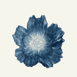 Centro de Mesa “Fiore Blu” – Diseño Floral en Relieve 35.5×35.5×6.5cm