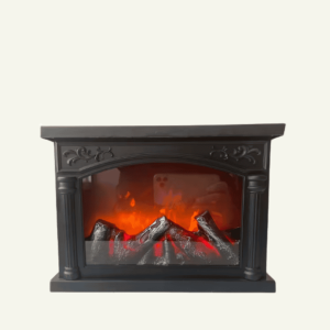 Chimenea Decorativa de Resina “Focolare Nero” – 26 x 20 cm