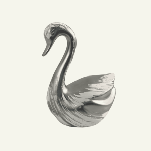 Cigno Incantato – Figura Decorativa de Cisne en Cerámica Metálica