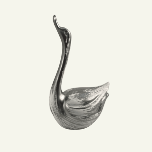 Cigno Sottile – Figura Decorativa de Cisne en Cerámica Metálica