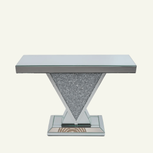 Consola de Espejo y Cristal “Vetro Prisma” – 120 x 35 cm