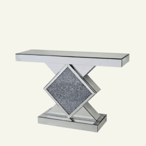 Consola de Espejo y Cristal “Diamante di Luce” – 120 x 36 cm
