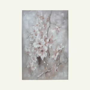 Cuadro “Fiori d’Albicocco” – Pintura Floral Vertical 80×3×120cm