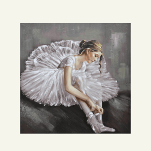 Cuadro “Momento di Grazia” – Bailarina Ajustando Sus Zapatillas 80×3×120cm