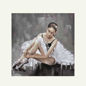 Cuadro “Attimo di Respiro” – Bailarina Clásica en Descanso 80×3×120cm