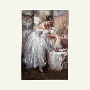 Cuadro “Prima del Palco” – Bailarina Clásica en Vestidor 80x3x120cm
