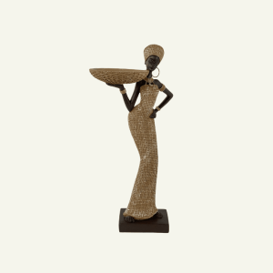 Dama Dorata – Figura Decorativa de Estilo Africano