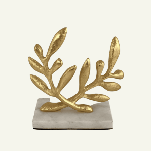 Escultura Decorativa “Ramo Dorato” – 15 x8x15.5cm