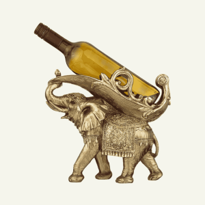 Portabotellas de Resina “Elefante Reale” – Figura Elefante Dorado