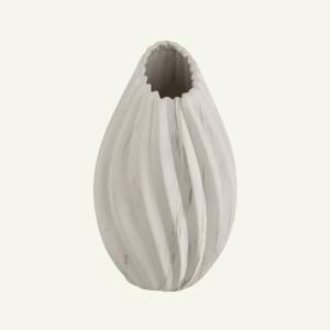 Florero “Forma di Brezza” – Cerámica Orgánica Ovalada 16,5×16,5×28,3cm