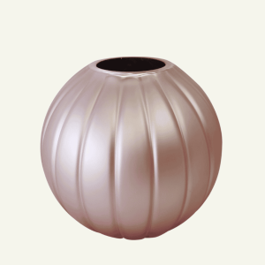 Florero “Perla Zucca” – Esfera Acanalada Satinada 18x17cm