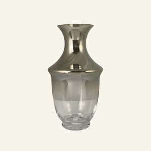 Florero “Specchio di Luce” – Cuerpo Transparente & Corona Espejo 21,6x40cm