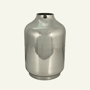 Florero “Specchio di Luna” – Brillo Plateado Espejado 26x40cm