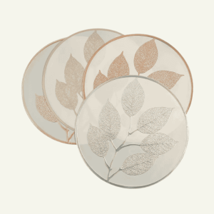 Set de Individuales Redondos “Foglia Dorata” – 38 cm