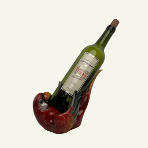 Portabotellas de Resina “Pappagallo Allegro” - Figura de Papagallo