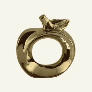 Frutto d'Oro – Manzana Decorativa en Tono Dorado