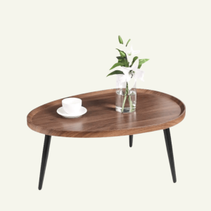 Ovale Naturale – Mesa de Centro Ovalada en MDF 80×55×38cm