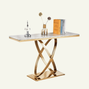 Mesa de Acero Inoxidable “Lusso Dorato” – 130 x 40 x 80 cm