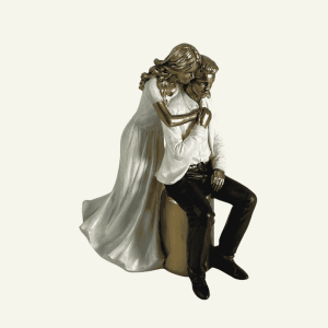 Promessa d’Amore – Escultura Decorativa de Pareja en Abrazo Cálido