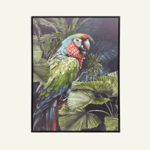 Cuadro “Ala Selvaggia” – Loro Tropical sobre Canvas 60×3,5×80cm