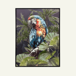 Cuadro “Fiamma delle Foreste” – Loro Multicolor sobre Canvas 60×3,5×80cm